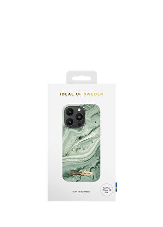 Ideal Of Sweden iPhone 14 Pro Mint Swirl Marble Telefon Kılıfı