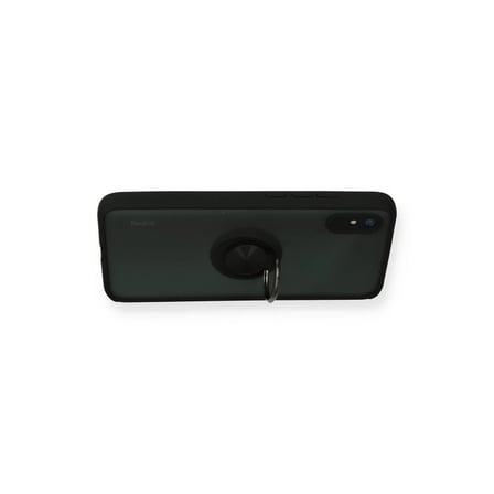Xiaomi Redmi 9A Kılıf Montreal Yüzüklü Silikon Kapak - Siyah