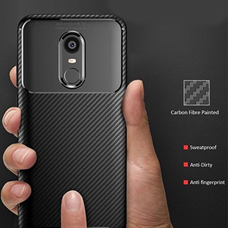 Gpack Xiaomi RedMi 5 Plus Kılıf Negro Karbon Dizayn Silikon