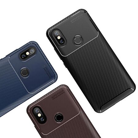 Gpack Xiaomi Red Mi Note 5 Pro Kılıf Negro Karbon Dizayn Silikon