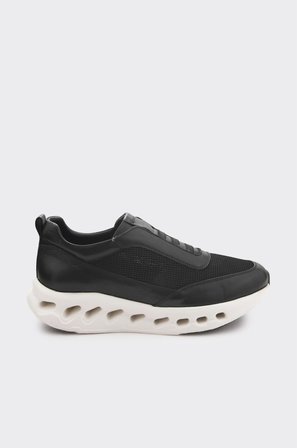 Hakiki Deri Lazer Kesim Erkek Sneaker