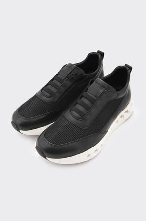 Hakiki Deri Lazer Kesim Erkek Sneaker