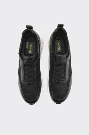Hakiki Deri Lazer Kesim Erkek Sneaker