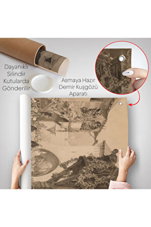 Alphonse Mucha - İmparator Lothair ve Masum Papa Duvar Örtüsü-7342