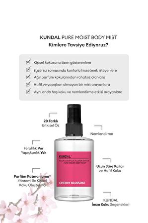 Nemlendirici Vücut Misti KUNDAL Pure Moist Body Mist 128ml (Cheery Blossom)