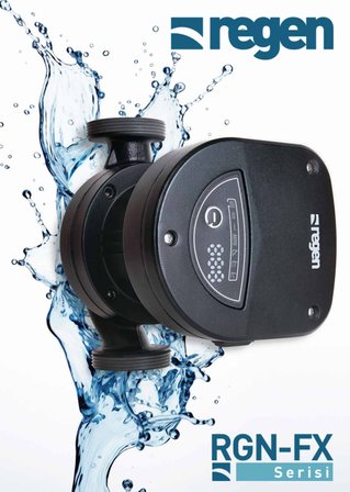 Regen RGN 25/8 FX 120 Watt Frekans Konvertörlü Sirkülasyon Pompası (1 1/2" - 1") 10 m3 Debi - 10 mSS Basınç