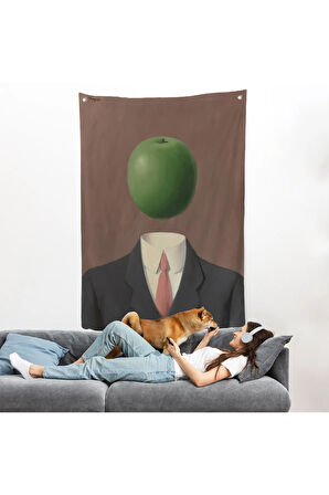 Rene Magritte - Soyut Sabit Fikir Duvar Örtüsü-7343