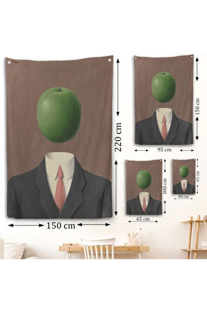 Rene Magritte - Soyut Sabit Fikir Duvar Örtüsü-7343