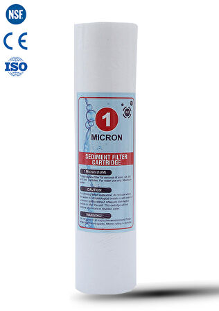 Açık Kasa Su Arıtma Cihazı 10 İnc 1 Mikron Sediment Spun Filtre (Toz,tortu Filtre) 1 Adet