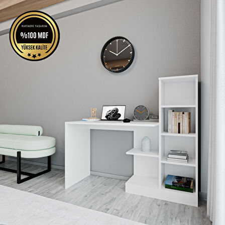 Hera MDF Kapaksız Çalışma Masası Bilgisayar Masası Ofis Ders Masası