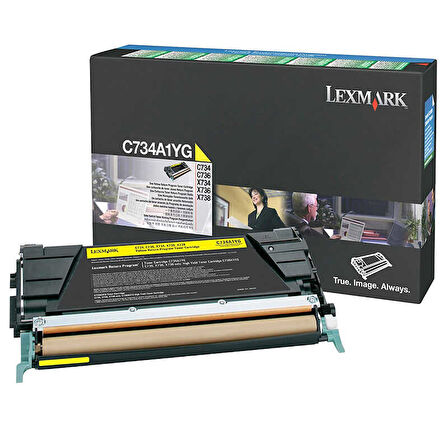 Lexmark C734-C734A1YG Sarı Orijinal Toner