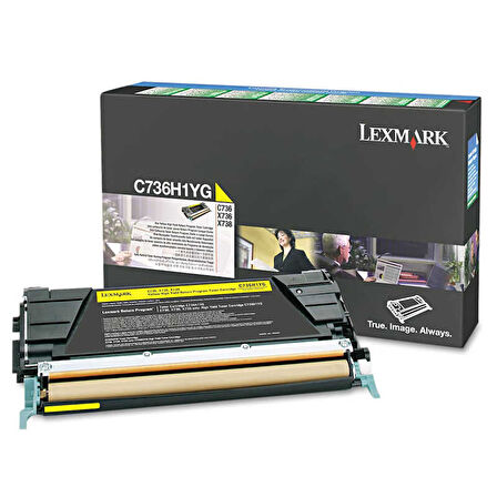 Lexmark C736-C736H1YG Sarı Orijinal Toner Yüksek Kapasiteli