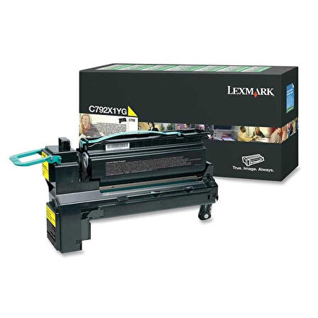 Lexmark C792-C792X1YG Sarı Orijinal Toner Yüksek Kapasiteli