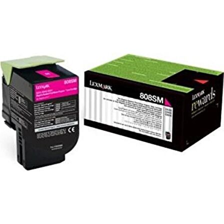 Lexmark 808Hme Kırmızı Spot Orjinal Toner (80C8Hme) Cx410 / Cx510