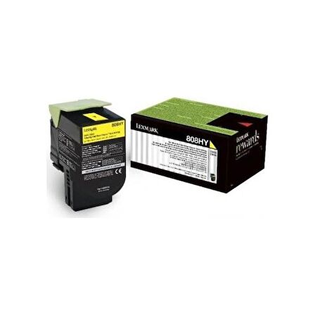 Lexmark 80C8Hye Sarı Spot Orjinal Toner Cx410 / Cx510