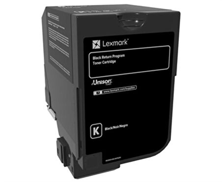 LEXMARK 74C50K0 CS720, CS725, CX725 Siyah İade Programı Toner Kartuşu 