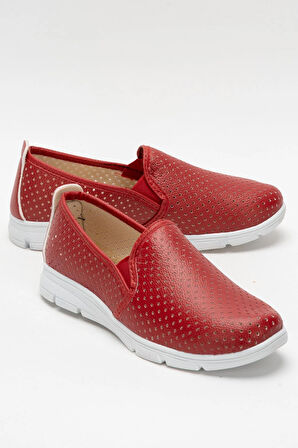 Kadın Babet Rahat Hafif Ayakkabı KIRMIZI