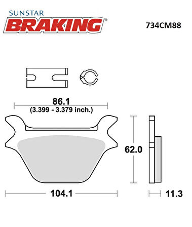 SİNTERLİ ARKA FREN BALATASI / HARLEY D. / XLH 883 SPORTSTER / 883cc / ARKA  / 1990-1991-1992-1993-1994-1995-1996-1997-1998-1999-2000-2001-2002-2003-2004-2005-2006