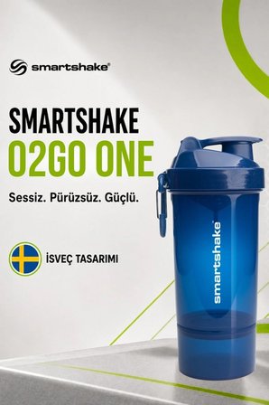 Smartshake Original2Go One Serisi 800 ml Navy Mavi Protein Shaker