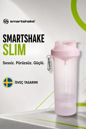 Smartshake Slim Serisi 500 ml Pamuk Pembe Protein Shaker