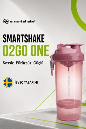 Smartshake Original2Go One Serisi 800 ml Deep Rose Pembe Protein Shaker