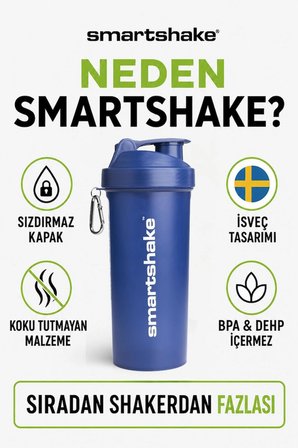 Smartshake Lite Serisi 1000 ml Navy Mavi Protein Shaker