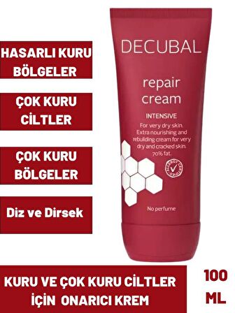 Decubal Çok Kuru ve Hasarlı Ciltler için Ekstra Besleyici 100 ml Onarıcı Krem