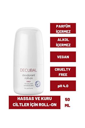 Decubal Koltuk Altı Terleme Önleyici Kuru Ve Hassas Ciltler Için Deodorant Roll-on 50 ml