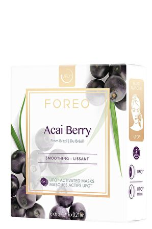 FOREO UFO™ Acai Berry Pürüzsüzleştirici 6'lı Aktif Maske