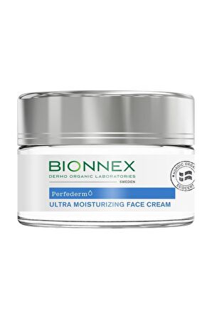 Bionnex Perfederm Ultra Moisturizing Tüm Cilt Tipleri İçin Su Bazlı Yağsız Nemlendirici Yüz Bakım Kremi 50 ml