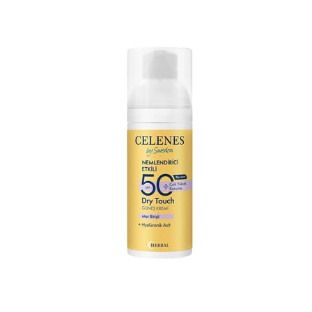 Celenes Herbal Spf 50 Dry Touch Leke Karşıtı Güneş Kremi 50 Ml