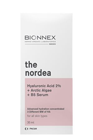 Bionnex The Nordea Yaşlanma Karşıtı Hyalüronik Asit 30 Yaş + Gece-Gündüz Yüz ve Boyun Serumu 30 ml 