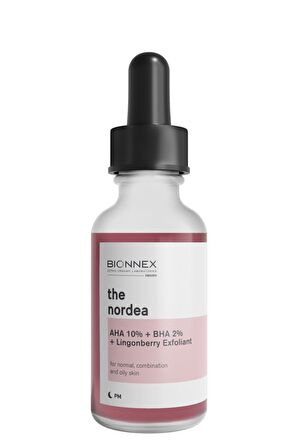 Bionnex The Nordea Yaşlanma Karşıtı AHA/BHA 30 Yaş + Gece-Gündüz Yüz ve Boyun Serumu 30 ml 