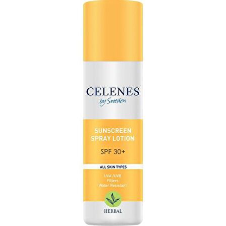 Celenes Herbal Sunscreen SPF30+ Güneş Koruyucu Losyon Sprey 150 ml