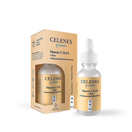 Celenes Vitamin C 12.5% + Oats + Niacinamide Active Yüz Serum