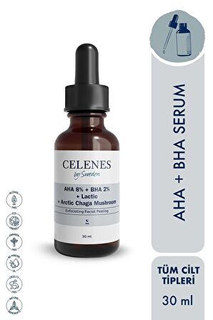 Celenes by Sweden Aha + Bha + Lactıc + Arctıc Chaga Mushroom Serum