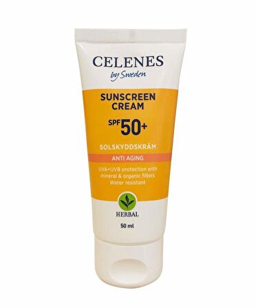 Celenes Herbal Yaşlanma Karşıtı Sunscreen Fluid SPF50+ Güneş Koruyucu 50 ml