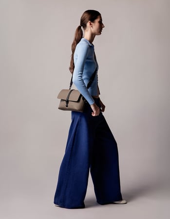 Gaston Luga Splash Crossbody Medium Çanta - Kahverengi