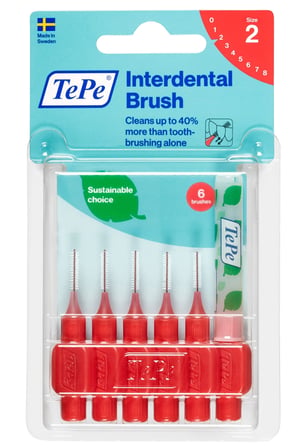 TePe Interdental Brush Arayüz Fırçası Kırmızı 0.5 mm 6 lı