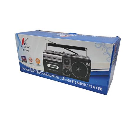 Knstar M-70bt Bluetooth + Usb + Sd + Fm Radyo Kaset Çalar