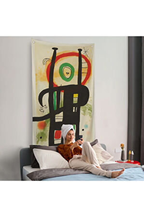 Joan Miro - Büyük Bilgisayar Duvar Örtüsü-7350