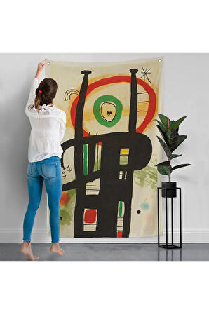 Joan Miro - Büyük Bilgisayar Duvar Örtüsü-7350