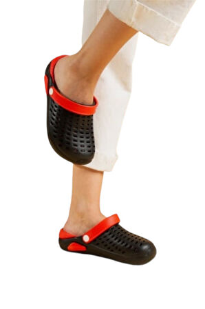 Unisex Comfort Eva Taban Terlik SİYAH - KIRMIZI
