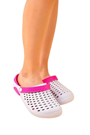 Unisex Comfort Eva Taban Terlik BEYAZ - PEMBE