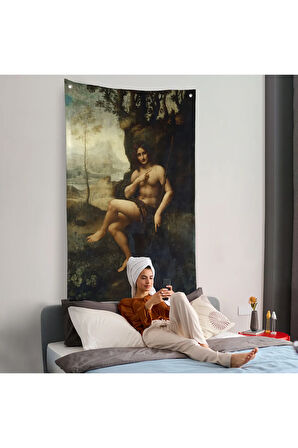 Leonardo Da Vinci - Francesco Melzi - Bacchus Duvar Örtüsü-7351