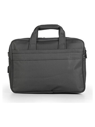 Ççs 71242 Gri Kumaş Laptop Bölmeli Evrak Çantası