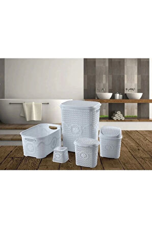 Çeyiz Seti Rattan 5 Parça Örgülü Çeyiz Seti