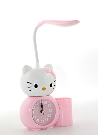 Hello Kitty Masa Lambası Saat Ve Kalemlik