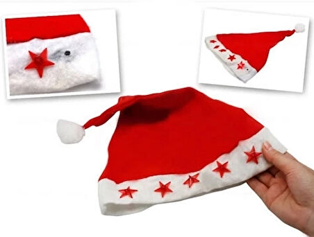 Yılbaşı Özel Işıklı Noel Baba Şapkası