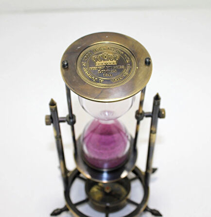 Pirinç Pusulalı Kum Saati Model 3